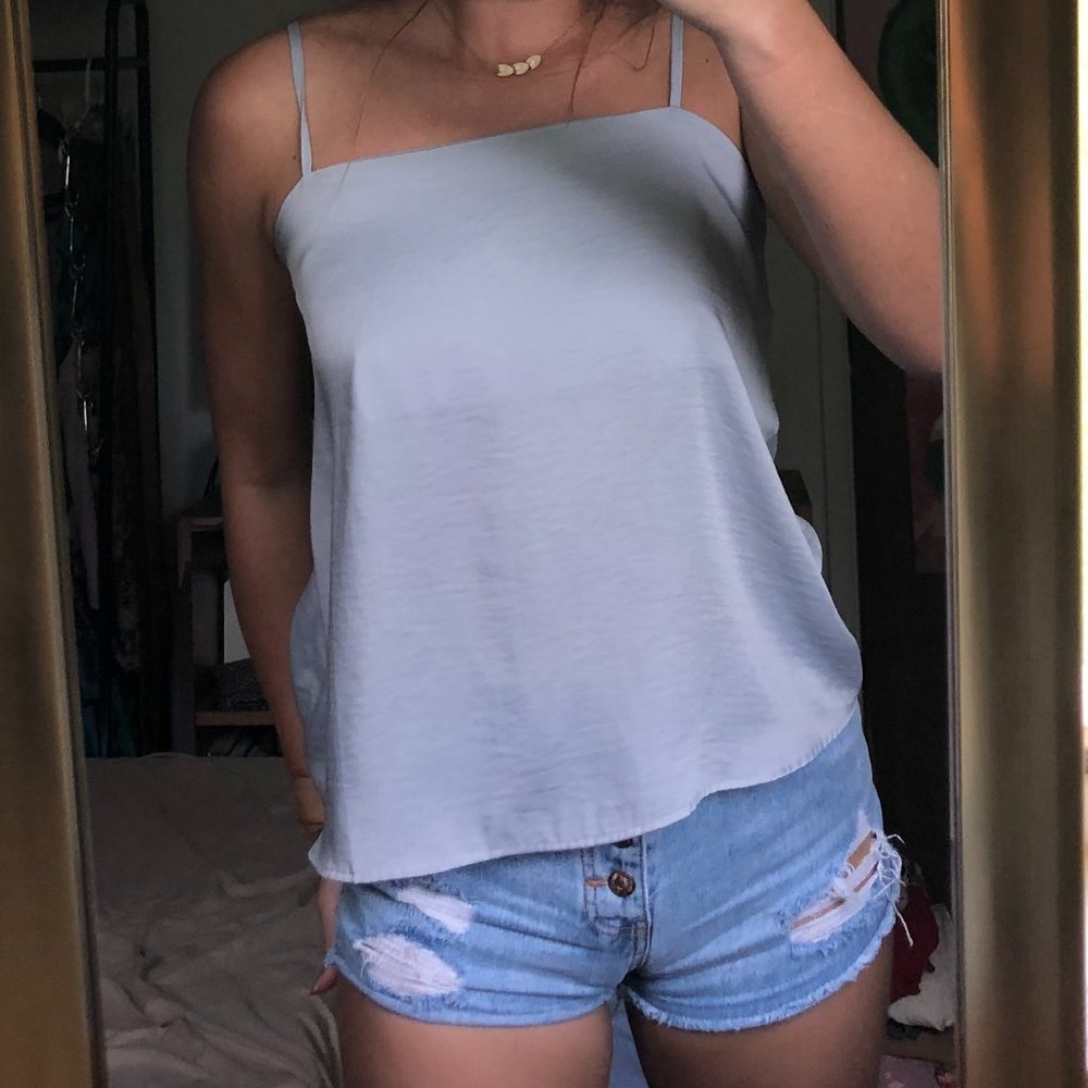 Forever 21 Silky Baby Blue Tank